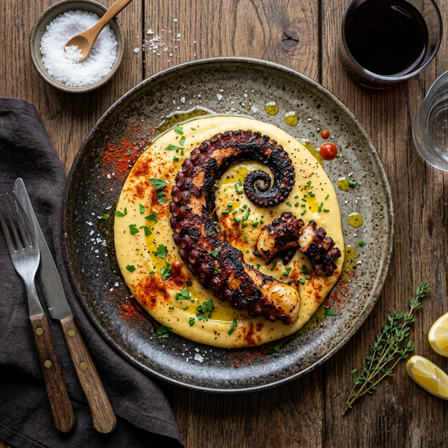 Pulpo a la Brasa con Parmentier